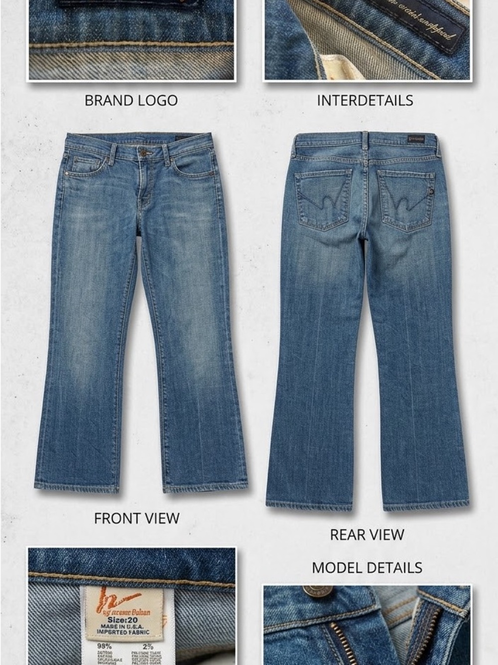 Citizens of Humanity Kelly #063 low waist cropped stretch jeans - 30
